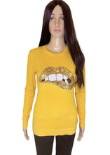 Load image into Gallery viewer, Giving Lip Service Yellow Sweater