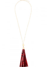 Load image into Gallery viewer, Wild And Free Red Tassel Necklace