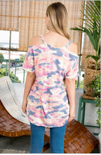 Load image into Gallery viewer, It’s A Vibe Multi-Colored Camo Top