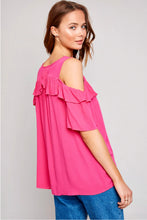 Load image into Gallery viewer, In To You Pink Cold Shoulder Top