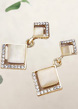 Load image into Gallery viewer, Glitter And Gold Rhinestone Earrings