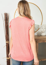 Load image into Gallery viewer, Sweet Embrace Ruffle Striped Top