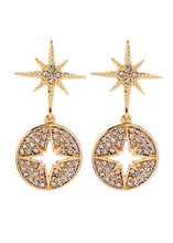 Load image into Gallery viewer, The North Star Gold Crystal Earrings