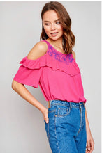 Load image into Gallery viewer, In To You Pink Cold Shoulder Top