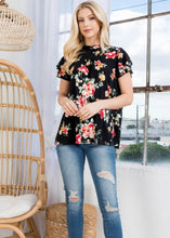 Load image into Gallery viewer, In Your Arms Black Floral Top