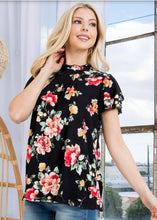 Load image into Gallery viewer, In Your Arms Black Floral Top