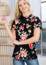 Load image into Gallery viewer, In Your Arms Black Floral Top