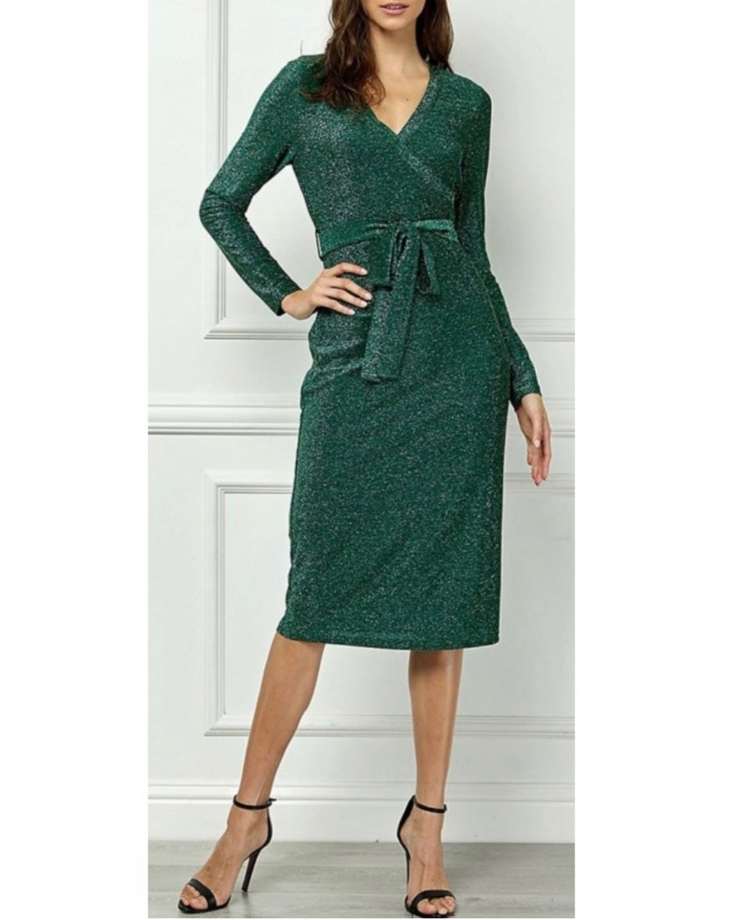 Holiday Cheer Green Sparkle Dress Small Holiday Cheer Green Sparkle Dress Small