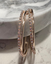 Load image into Gallery viewer, Hidden Treasures Rose Gold Hoops
