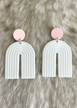 Load image into Gallery viewer, Clear Blue Skies White Earrings
