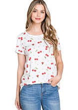 Load image into Gallery viewer, Jump For Joy Cherry Print Top
