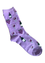 Load image into Gallery viewer, Wine Down Wed. Lavender Socks
