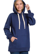 Load image into Gallery viewer, Time To Relax Navy Hooded Sweatshirt

