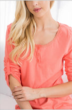 Load image into Gallery viewer, Where You Belong Coral Lace Top
