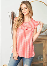 Load image into Gallery viewer, Sweet Embrace Ruffle Striped Top
