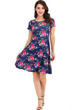 Load image into Gallery viewer, Kiss Me Navy Floral Print Dress
