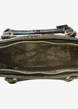 Load image into Gallery viewer, Instant Attraction Black Croc Handbag
