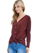 Load image into Gallery viewer, In The Moment Burgundy Top
