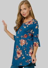Load image into Gallery viewer, I Need You Teal Floral Print Tunic
