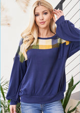 Load image into Gallery viewer, Autumn Leaves Navy Blue Sweater
