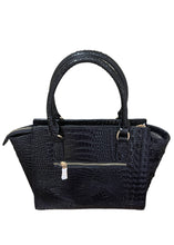 Load image into Gallery viewer, Instant Attraction Black Croc Handbag
