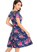 Load image into Gallery viewer, Kiss Me Navy Floral Print Dress
