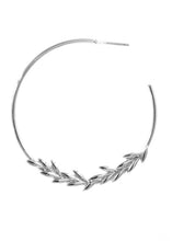 Load image into Gallery viewer, Even If Necessary Leaf Hoop Earrings
