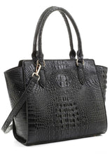 Load image into Gallery viewer, Instant Attraction Black Croc Handbag
