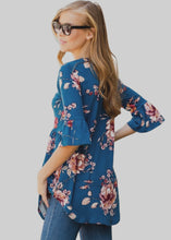 Load image into Gallery viewer, I Need You Teal Floral Print Tunic
