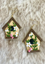 Load image into Gallery viewer, Fly High Birdhouse Earrings
