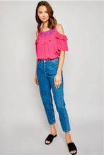 Load image into Gallery viewer, In To You Pink Cold Shoulder Top
