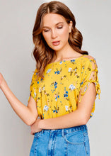 Load image into Gallery viewer, Warm Summer Days Yellow Floral Blouse
