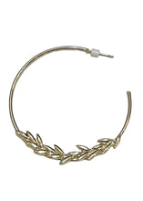 Load image into Gallery viewer, Even If Necessary Leaf Hoop Earrings
