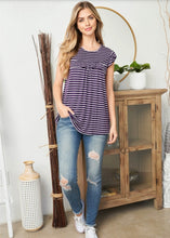 Load image into Gallery viewer, Sweet Embrace Ruffle Striped Top
