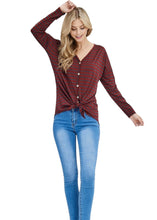 Load image into Gallery viewer, In The Moment Burgundy Top
